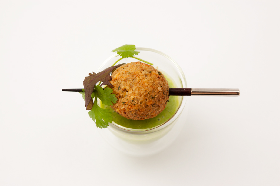 Pistachio herb falafel